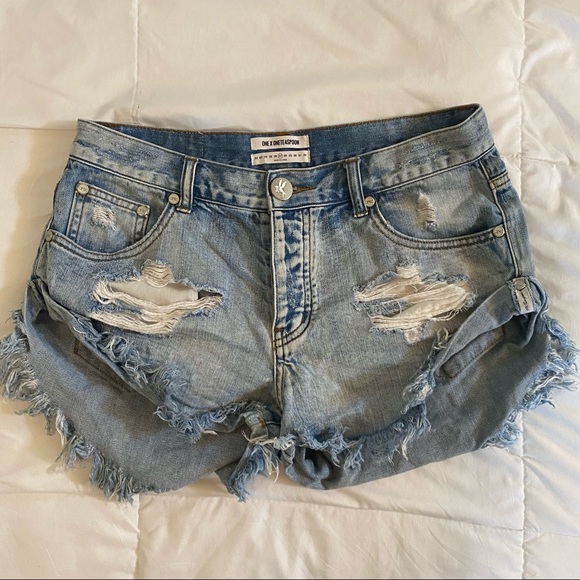 One Teaspoon Pants - ONE X ONE TEASPOON Bandit Jean Shorts